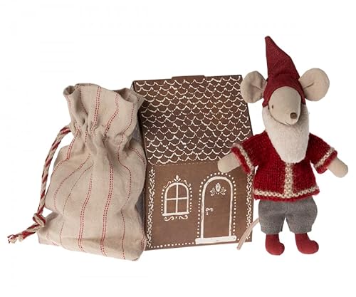 Santa Maus mit Haus und Sack von Maileg