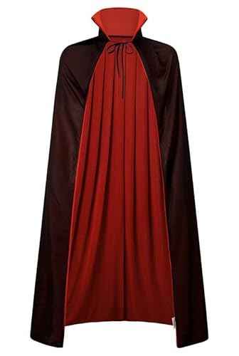 Halloween Kostüm Männer Cosplay Mittelalter Umhang Stand Collar Party Dress Up Maskerade 150CM von Mainfini