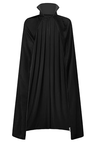 Mainfini Herren Halloween Kostüm Cape Teufel Cosplay Mittelalter Stehkragen Party Dress Up 140CM von Mainfini