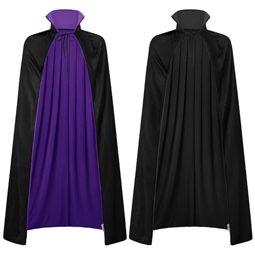 Mainfini Herren Halloween Kostüm Erwachsene Party Vampir Cape Stehkragen Maskerade Umhang 150CM von Mainfini