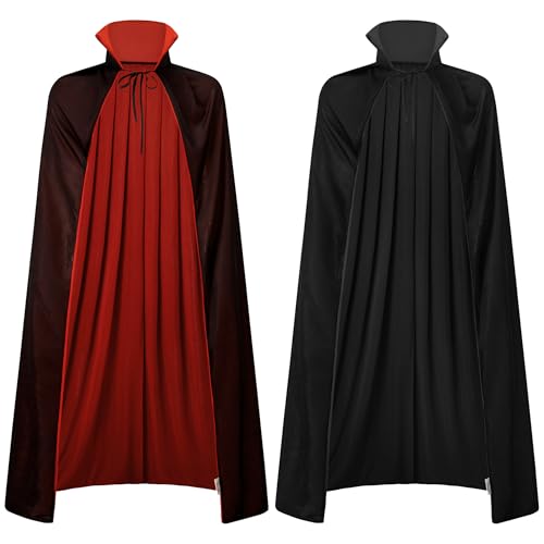 Mainfini Herren Vampir Umhang Halloween Kostüm Cape Rot und Schwarz Mittel Mainfini Herren Vampir Umhang Halloween Kostüm Cape Rot und Schwarz Mittel von Mainfini