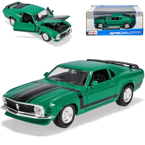 Ford Mustang Boss 302 1970 Coupe Grün 1/24 Maisto Modell Auto von Maisto Ford