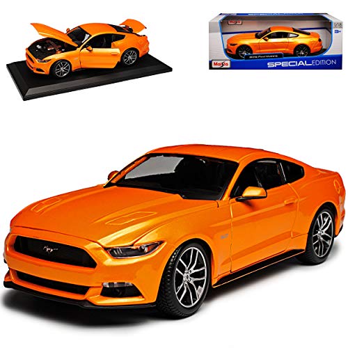 Ford Mustang VI Coupe Orange Ab 2014 1/18 Modell Auto von Maisto Ford