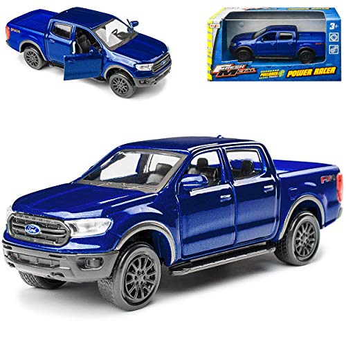 Ford Ranger Pick-Up Blau 3. Generation Ab 2015 mit Rückzugsmotor ca 1/43 Maisto Modell Auto mit individiuellem Wunschkennzeichen von Maisto Ford