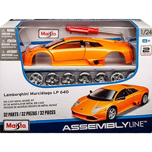 Lamborgihini Murcielago LP640 Coupe Orange 2003-2010 Bausatz Kit 1/24 Modell Auto mit individiuellem Wunschkennzeichen von Maisto Lamborgihini