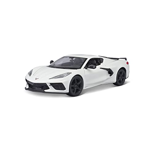 Maisto 1:24 Montageline 2020 Chevrolet Corvette Stingray Coupe, Weiß von Maisto