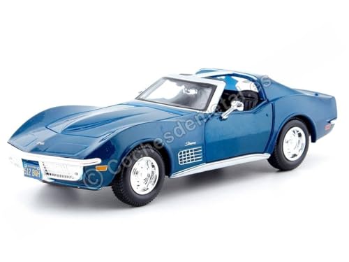 Maisto 31202 - Modellauto 1:24 Chevrolet Corvette 70, bronze, Blau von Bauer Spielwaren