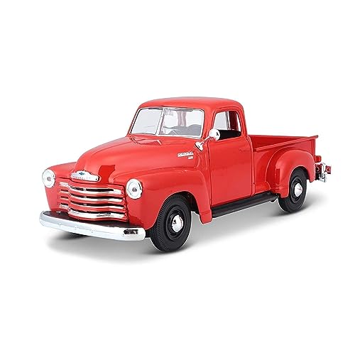 Maisto 531952 Chevrolet 3100 Pickup (1950) Autos Modellauto im Maßstab 1:25, rot von Maisto