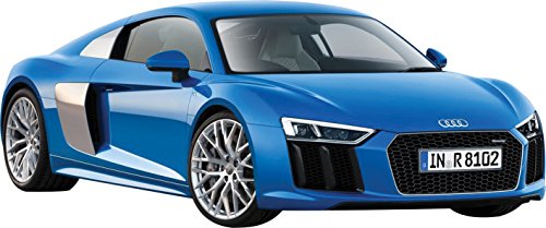 Maisto Audi R8 V10: Modellauto im Maßstab 1:24, Türen und Kofferraum zum Öffnen, 19 cm, grau (531513), farblich sortiert von Maisto