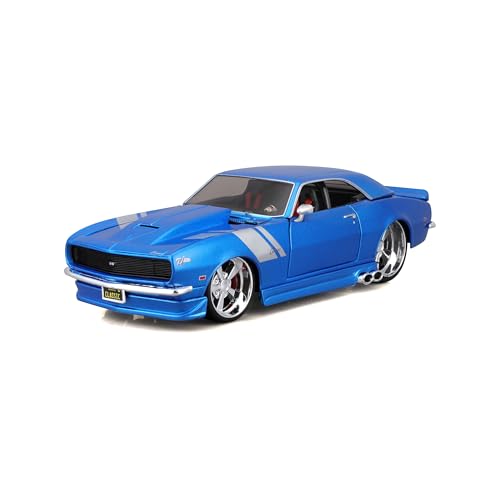 Maisto Auto Design Chevrolet Camaro Z28 1968, Modell, Maßstab 1:24, Sammlerstück, Blau Metallic Maisto Auto Design Chevrolet Camaro Z28 1968, Modell, Maßstab 1:24, Sammlerstück, Blau Metallic von Maisto