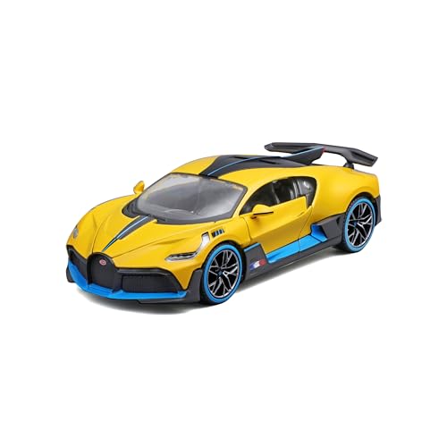 Maisto Bugatti Divo: Modellauto im Maßstab 1:24, Türen beweglich, gelb (531526Y) von Maisto