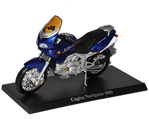 Maisto Cagiva Navigator 1000 Blau Mit Sockel 1/18 Modell Motorrad mit individiuellem Wunschkennzeichen von koenig-tom