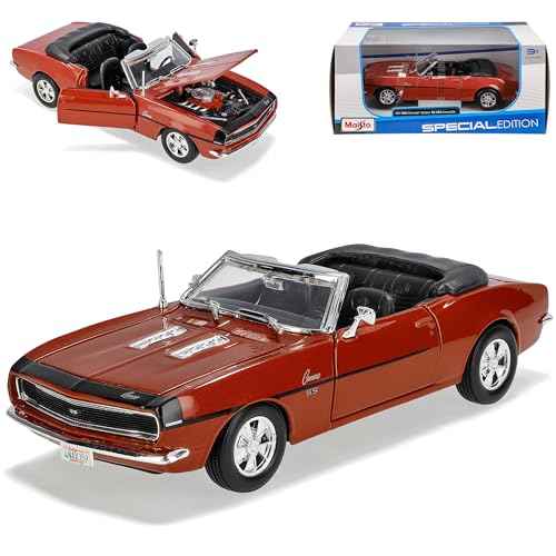 Maisto Chevrolet Camaro SS396 Cabrio Braun 1. Generation 1966-1970 1/24 Modell Auto von koenig-tom