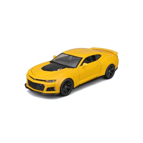 Maisto Chevrolet Camaro ZL1 (2017): Modellauto im Maßstab 1:24, Türen beweglich, gelb (531512Y) von Maisto