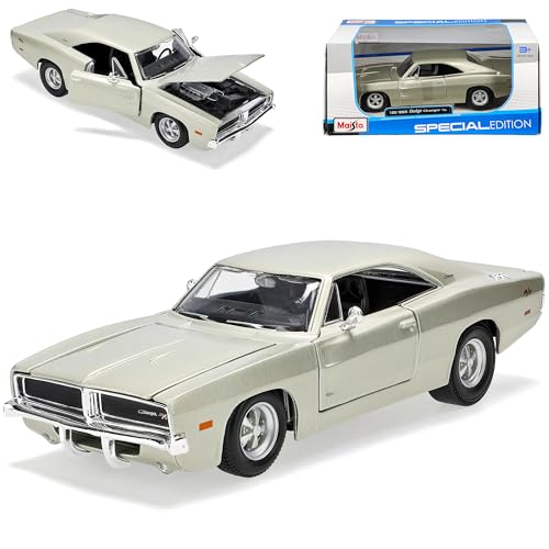 Maisto Dodge Charger R/T Coupe Silber 1969 1/25 1/24 Modell Auto von Maisto