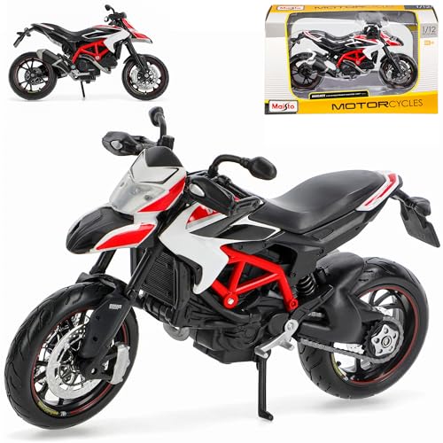 Maisto Ducati Hypermotard SP 2013 Weiss Rot 1/12 Modell Motorrad Modell Auto von koenig-tom