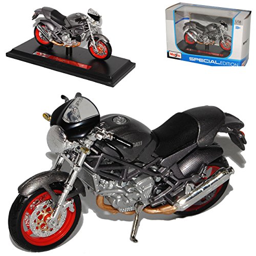 Maisto Ducati Monster S4 S 4 Grau Mit Sockel 1/18 Modellmotorrad Modell Motorrad von koenig-tom