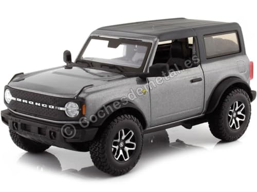 Maisto Ford Bronco Badlands (2020): Modellauto im Maßstab 1:24, Türen beweglich, ca. 20 cm, Gelb (31530) von Maisto