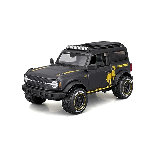 Maisto Ford Bronco Badlands Off-Road Series (2021): Modellauto im Maßstab 1:24, Türen beweglich, grau (532541) von Maisto