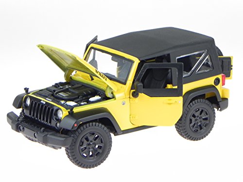 Jeep Wrangler 2014 Softtop gelb Modellauto 31676 Maisto 1:18 von Maisto