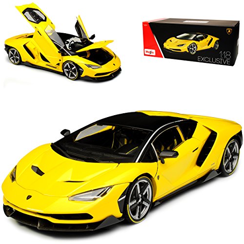 Maisto Lamborgihini Centenario LP770-4 Coupe Gelb Schwarz Ab 2016 Exclusive Collection 1/18 Modell Auto von koenig-tom