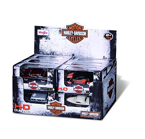 Maisto M14380 1:64 Harley Davidson Modelle (Box mit Spender), Verschiedene Designs und Farben, S von Maisto