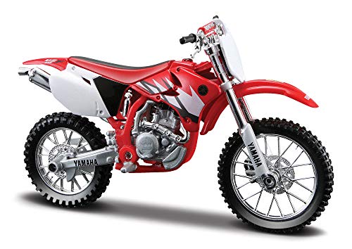 Maisto M34007-04049 Motorbike Scale-Incredibly Detailed Die-Cast Replica Collectible Motorcycle Model 1 Motorrad Yamaha YZ450F – 18 Stück Spender, rot, S von Maisto