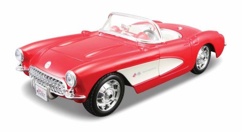 Maisto M39275 Tavitoys, 1957 Chevrolet 1:24 KIT, rot/weiß, Corvette Stringray 2014 von Maisto