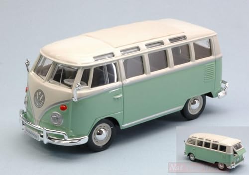 Maisto MI31956G VW T1 Samba Van 1962 Pastel Green/Cream 1:25 MODELLINO DIE CAST von koenig-tom