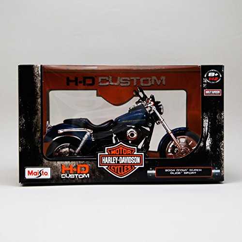 Maisto MST32321-HARLEY Davidson Dyna Super Glide Sport 2004 blau - Maßstab: 1:12 von koenig-tom