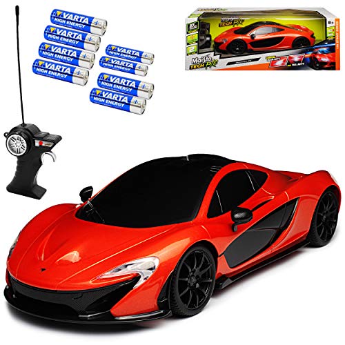 Maisto McLaren P1 Coupe Orange 27 MHz RC Funkauto - inklusive Batterien - sofort startklar 1/14 Modell Auto von Maisto