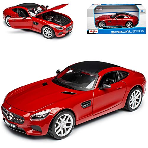 Maisto Mercedes-Benz AMG GT S Coupe Rot Ab 2014 1/24 Modell Auto mit individiuellem Wunschkennzeichen von Maisto