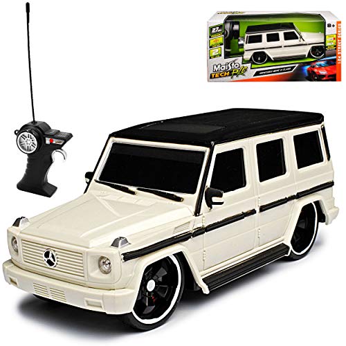 Maisto Mercedes-Benz G-Klasse W463 Weiss 27 MHz RC Funkauto 1/24 Modell Auto von koenig-tom