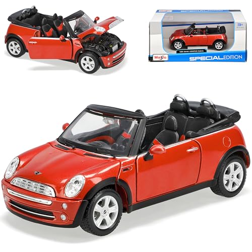 Maisto Mini Cooper Cabrio Orange 1/24 Modellauto Modell Auto von koenig-tom