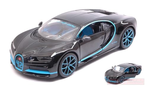 Scale Modell KOMPATIBEL MIT Bugatti CHIRON ZERO-400-ZERO 42 Seconds 2018 1:24 MAISTO MI31514BK von koenig-tom