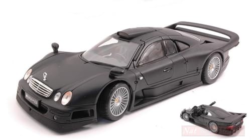 Maisto Scale Modell KOMPATIBEL MIT Mercedes CLK GTR Street Version MATT Black 1:18 MI31849 von Maisto