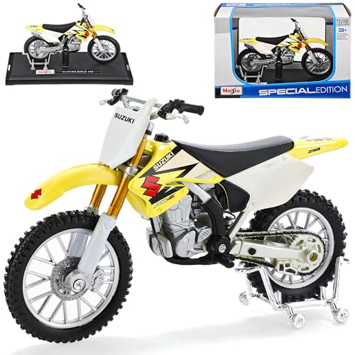 Maisto Suzuki Rm-z 250 Z250 Rmz Enduro Gelb 1/18 Modellmotorrad Modell Motorrad von Maisto