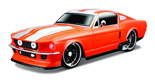 Maisto Tech R/C Ford Mustang GT: Ferngesteuertes Auto im Maßstab 1:24, 2,4 GHz, mit Pistolengriff-Steuerung, ab 5 Jahren, 20 cm, orange (581520) von Maisto