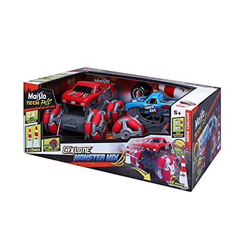 Maisto Tech RC-Pack mit 2 Monster-Trucks CyKLONE Drift + Autozubehör für Kinder, M82522 von Maisto