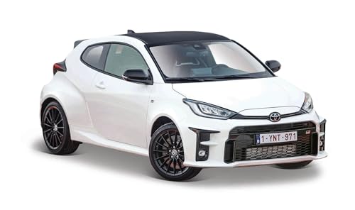 Maisto Toyota GR Yaris (2021): Modellauto im Maßstab 1:24, Türen beweglich, weiß (532909) von Maisto