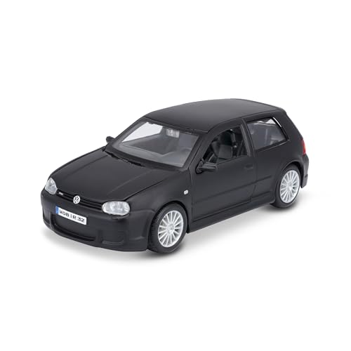 Maisto VW Golf R32: Modellauto im Maßstab 1:24, Türen beweglich, 20 cm, matt schwarz (531290M) von Maisto