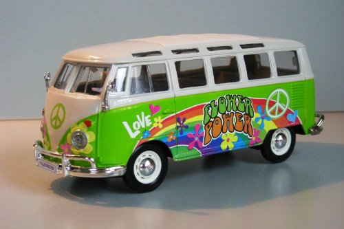 Maisto VW Samba Bus grün Hippie Line 1:25 Modellauto von Maisto