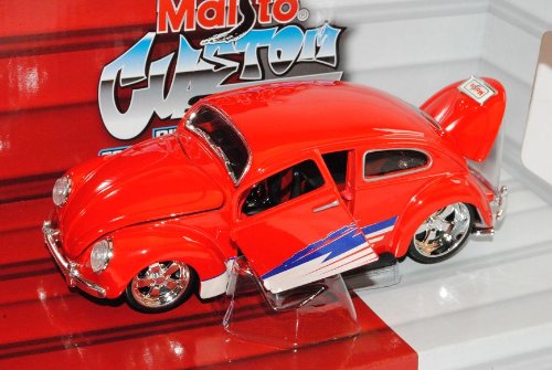 Maisto Volkwagen Käfer Tuning Rot 1/24 Modell Auto mit individiuellem Wunschkennzeichen von Maisto