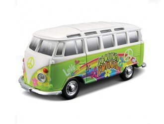 VW T1 Flower Power Bus Druckguss Modell Auto von Maisto