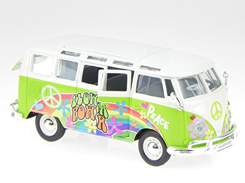 T1 Samba Bus grün Dekor Hippie Modellauto 532301 Maisto 1:24 von koenig-tom