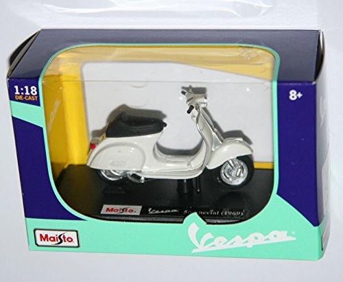 Vespa 50 Special (1969) weiss, Maisto Motorrad Roller Modell 1:18 von koenig-tom