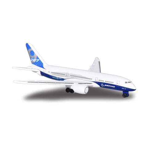 Majorette 212057980 Airplane, Flugzeug mit Original Lizenz, Emirates, Lufthansa, Airbus, Boeing, American Airlines, Spielflugzeug, 5 versch. Modelle, Lieferung: 1 Stück, zufällige Auswahl, Länge 11 cm von Majorette