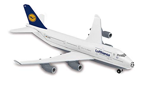 Majorette 212057980 Airplane, Flugzeug mit Original Lizenz, Emirates, Lufthansa, Airbus, Boeing, American Airlines, Spielflugzeug, 5 versch. Modelle, Lieferung: 1 Stück, zufällige Auswahl, Länge 11 cm von Majorette