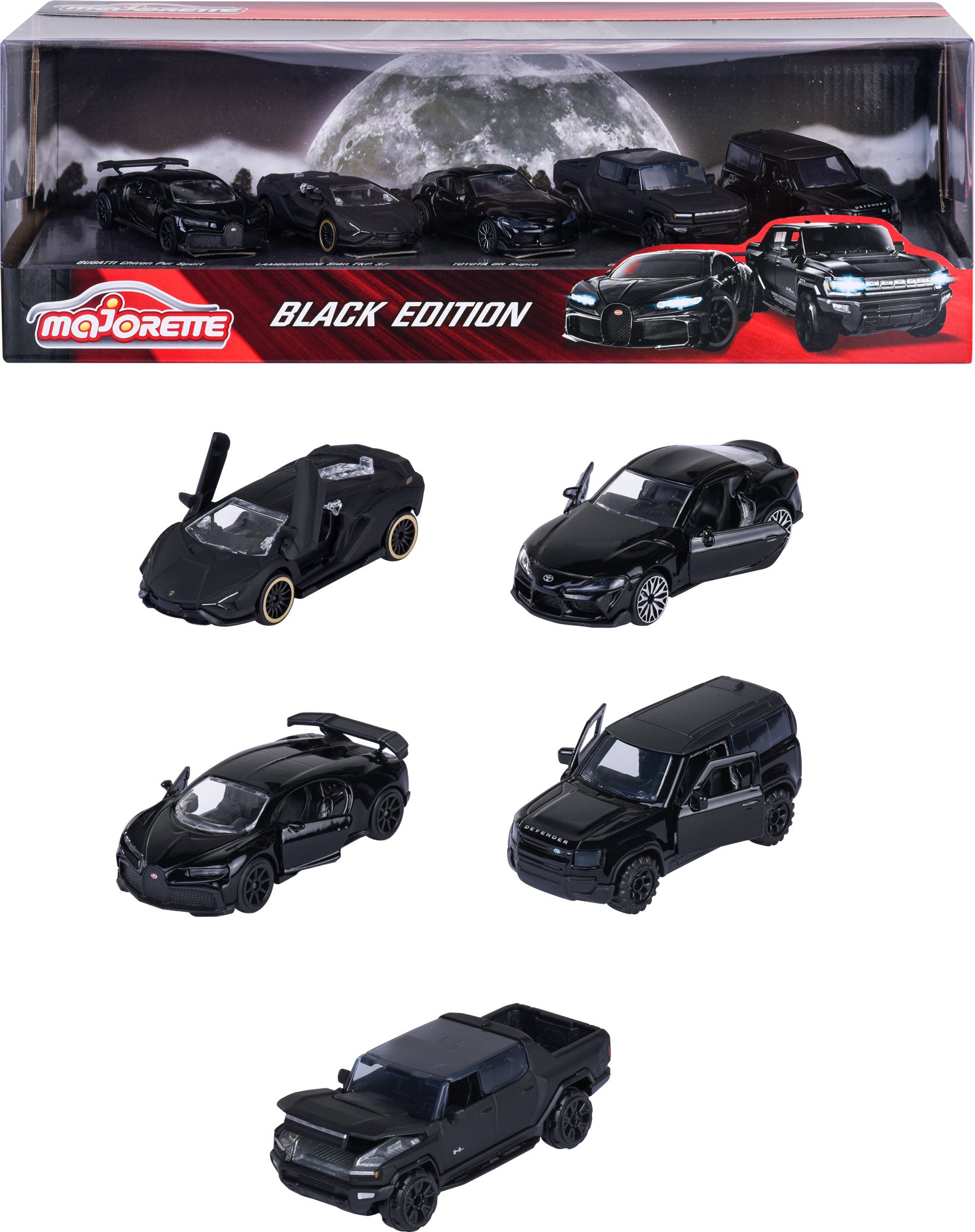 Majorette Autos Geschenkpackung 5er-Pack, Schwarz von Majorette