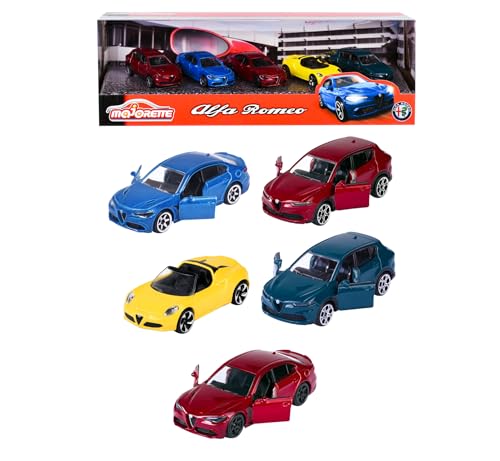 Majorette – Dream Cars - 5 Alfa Romeo Spielzeugautos als Geschenkset, Modellautos für Sammler oder Kinder ab 3 Jahren, Alfa Romeo Majorette – Dream Cars - 5 Alfa Romeo Spielzeugautos als Geschenkset, Modellautos für Sammler oder Kinder ab 3 Jahren, Alfa Romeo von Majorette